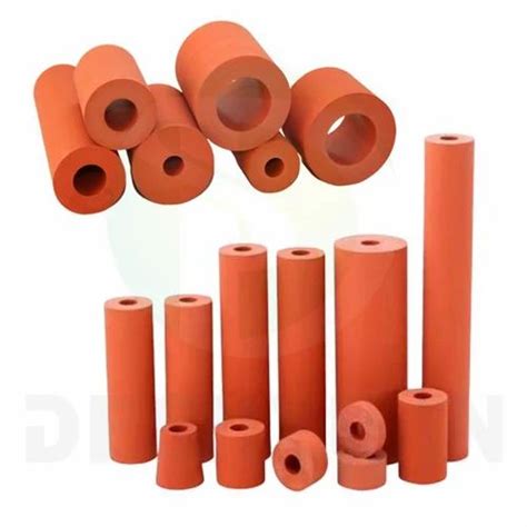 Orange Silicone Rubber Roller For Printing Industry Size 10 Inch