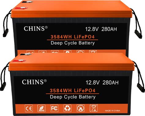 Amazon CHINS 12V 280AH LiFePO4 Battery Lithium Battery Built In