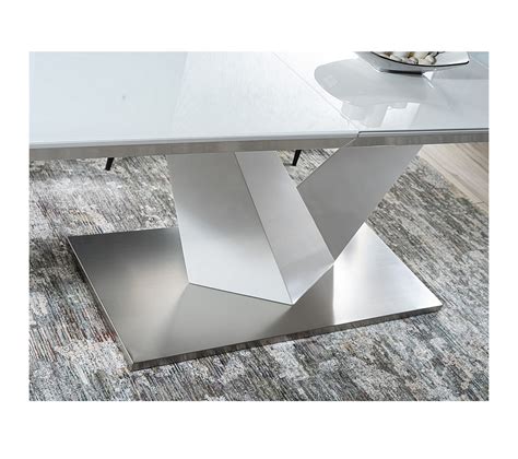 Table Extensible Rectangulaire Blanc Brillant Cm Semjo Table But