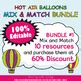 Mix Match Hot Air Balloons Classroom Decor Bundle 1 100 Editable