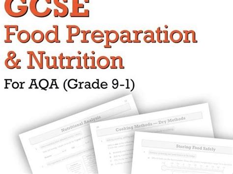 Gcse Revision Aqa Food Preparation Nutrition Exam Paper Mark Scheme