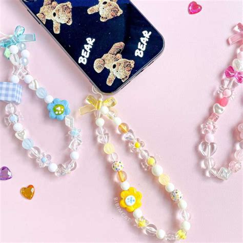 Promo Flower Puff Beads Phone Strap Strap Gantungan Hp Manik Https