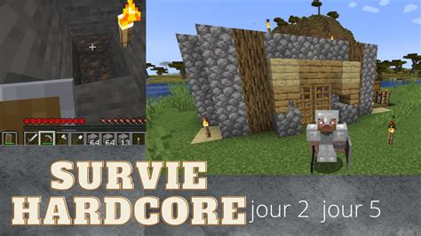 minecraft survie hardcore ép 2 je commence ma maison YouTube