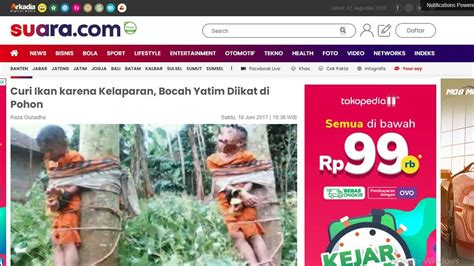 Cek Fakta Anak Yatim Diikat Di Pohon Karena Mencuri Roti Adalah Konten