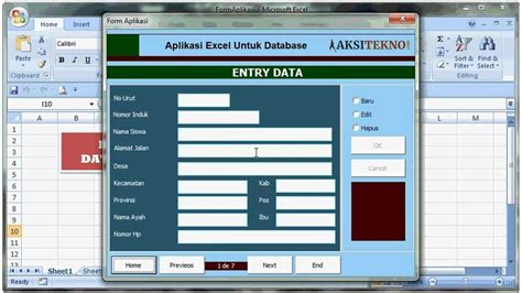 Aplikasi Input Database Excel Cara Membuat Form Input Data Vba Pada