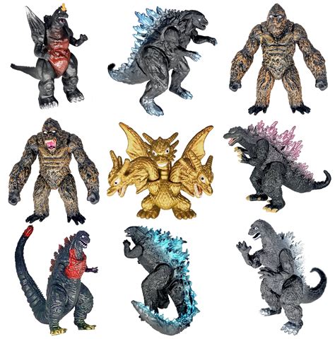 Set Of Godzilla Vs King Kong Cake Toppers For Kid Birthday Parties