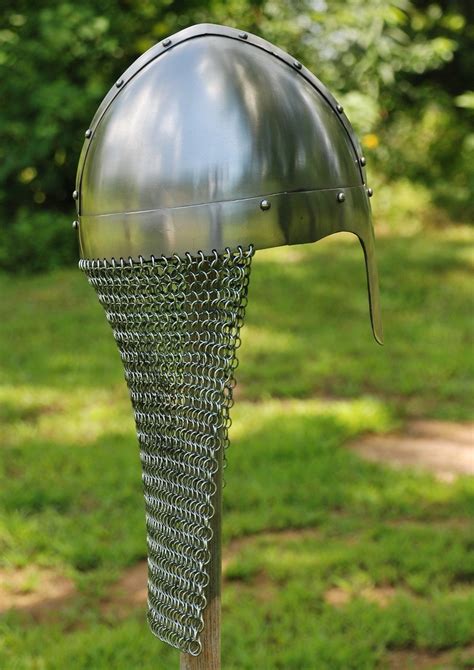 Norman Medieval Viking Spangenhelm Nasal Helmet With Chainmail Aventail