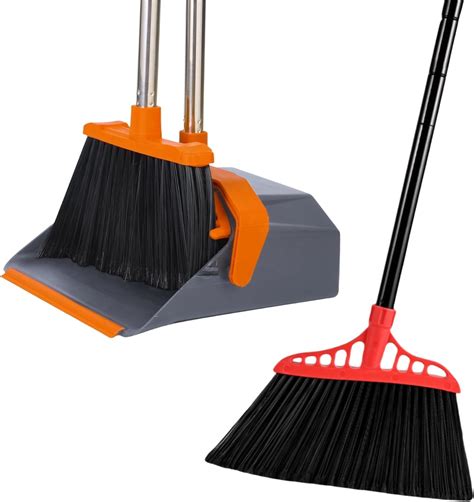 Amazon Tiumso Upgrade Broom And Dustpan Set With Long Handle