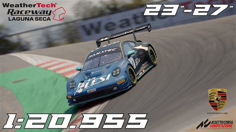 Porsche 992 GT3 R Laguna Seca ACC Hotlap 1 20 955 1 9 2 YouTube