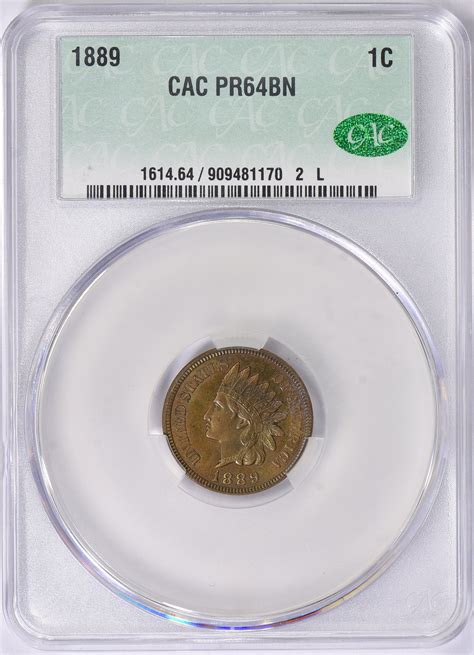 Indian Cent Cacg Proof Bn Toned Item