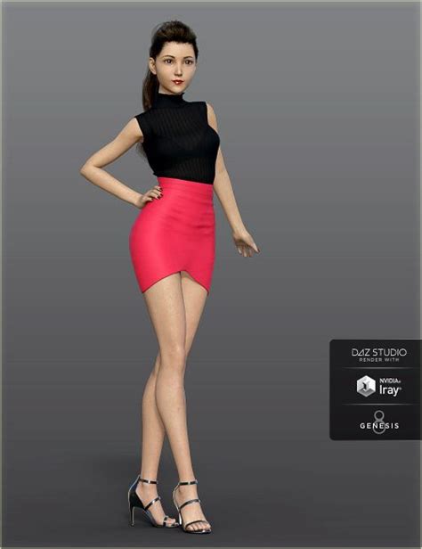 H C Bandage Mini Skirt Outfit For Genesis 8 Female S 3d Models For