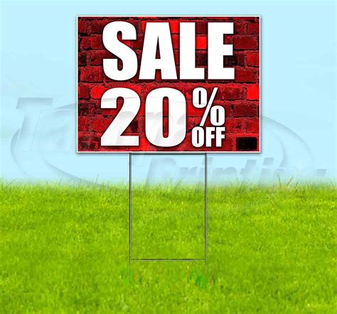 Sale 20 Off 18 X 24 Corrugated Plastic Yard Sign Includes Metal