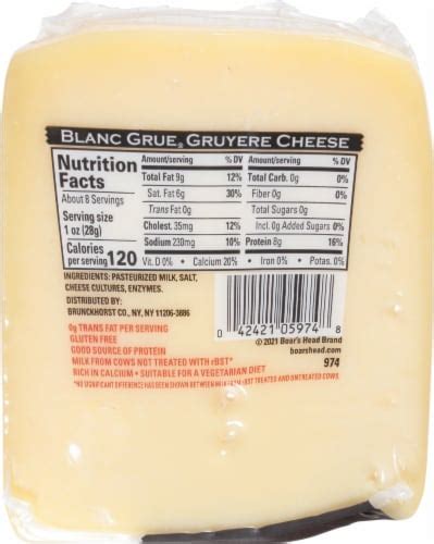 Boars Head Blanc Grue Gruyere Cheese Oz Ralphs