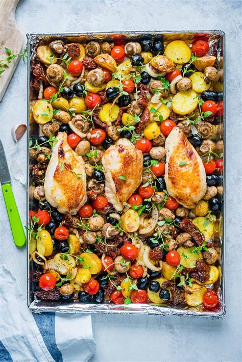 One Sheet Pan Tuscan Chicken Recipe Dublin Dietitian