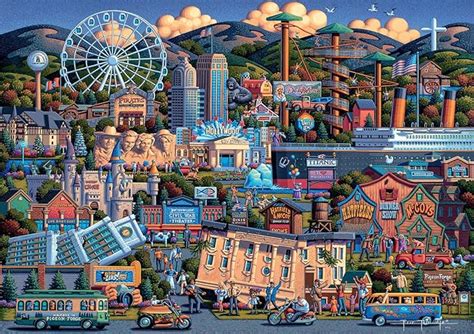 Amazon Buffalo Games Dowdle Pigeon Forge Piece Jigsaw