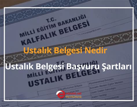 Ustalık Belgesi Nedir Nereden Alınır 2024 Ustalık Belgesi Başvuru