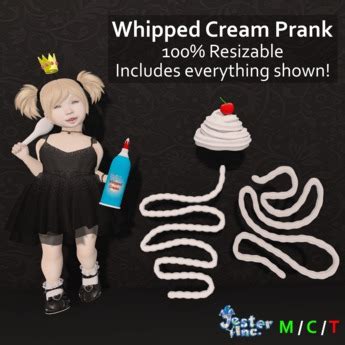 Second Life Marketplace - [Jester Inc.] Whipped Cream Prank!