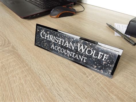 Executive Personalised Desk Name Plate Custom Engraved Desk Etsy