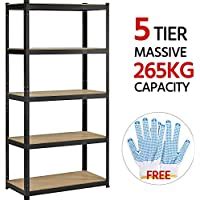 Yaheetech Tier Storage Shelves Standing Racking Shelving Units Heavy