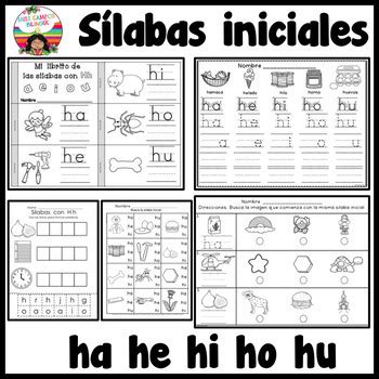 Letra H Silabas Ha He Hi Ho Hu By Miss Campos Tpt