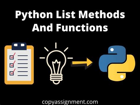 Python List Methods And Functions CopyAssignment