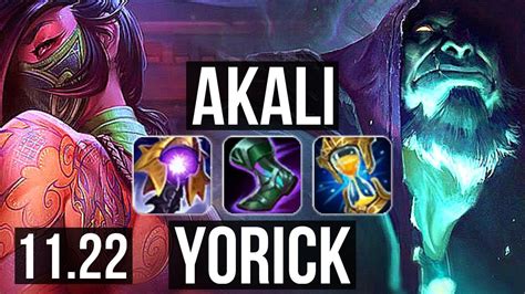 Akali Vs Yorick Top Defeat 1 5m Mastery 800 Games 5 1 2 Kr