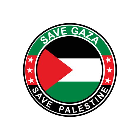 Guardar El Logotipo De Palestina Vector Libre De Gaza Vector