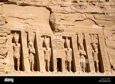 Hathor Temple Of Queen Nefertari Abu Simbel Egypt Stock Photo Alamy