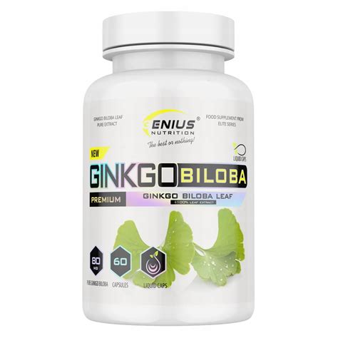 Genius GINKGO BILOBA miłorząb japoński 60 kap 12901546217 Allegro pl