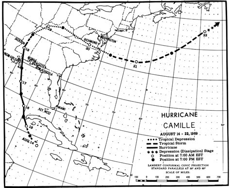 Hurricane Camille - August 16-21, 1969