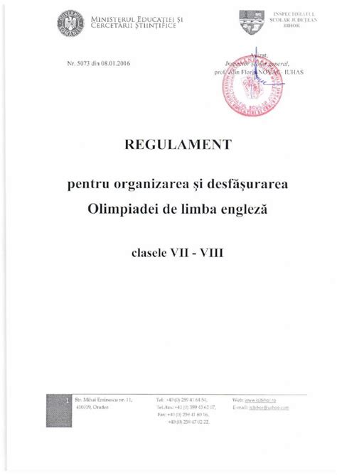 PDF Regulament Lb Engleza Gimnaziu Pdf DOKUMEN TIPS