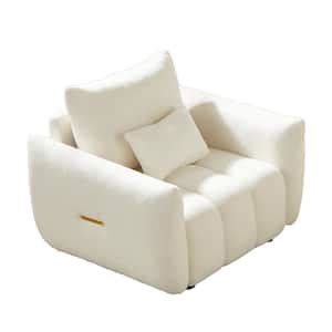 Lue Bona In W Herringbone Beige Fabric Upholstered Club Chair With