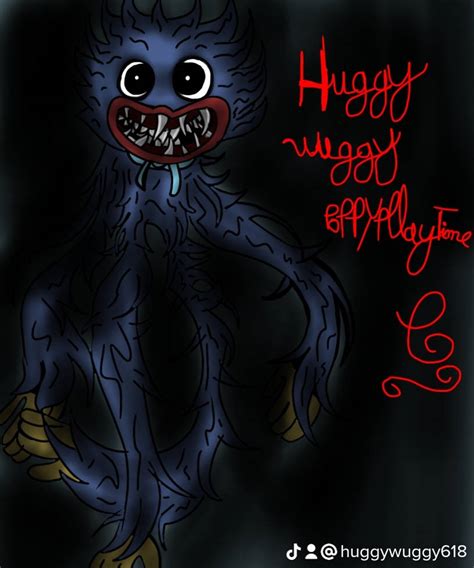 A Creepy Huggy Wuggy Drawn On My Phone By Huggywuggy1984 On Deviantart