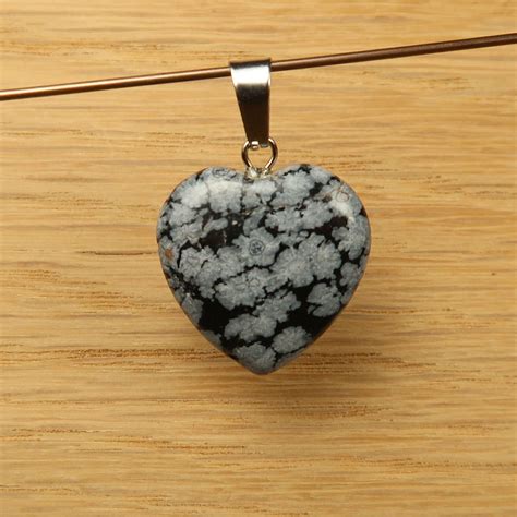 Snowflake Obsidian Pendants Obsidian Pendants For Jewellery Makers