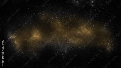 Outer space background with shining stars and realistic nebula. Infinite universe, magic color ...