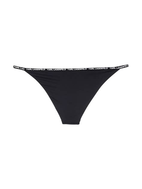 Karl Lagerfeld Logo Waist Slip On Bikini Briefs Farfetch