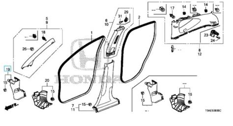 Honda Cr V Offside Lower Cowl Lining Honda Direct Parts