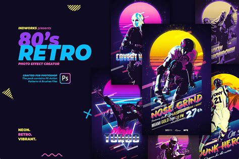 80s Retro Photoshop Effect Kit On Behance