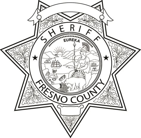 ArtStation - Fresno County, California, Sheriff Badge Blank,outline vector,SVG Badge, DXF, CNC ...