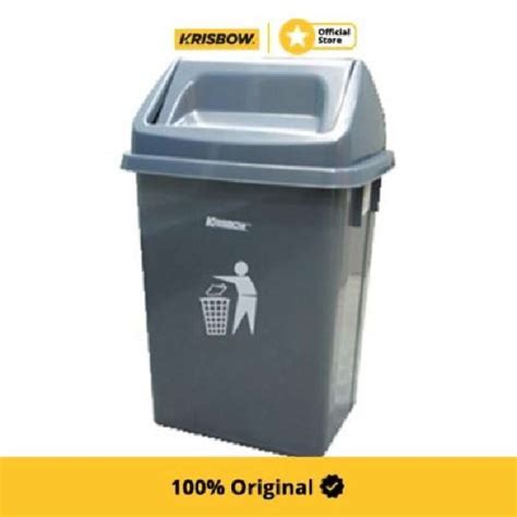 Jual Krisbow Dust Bin Tempat Sampah Plastik 10 Ltr Abu Abu Di Seller