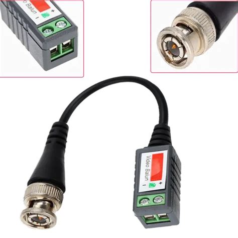 Bnc Video Balun Cctv Camera Connector Passive Coax Cat To Utp