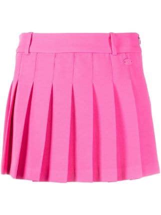 Chiara Ferragni Solid Pleated Mini Skirt Farfetch