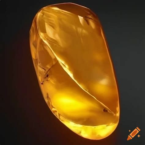 Transparent Amber Gem With Backlit Effect