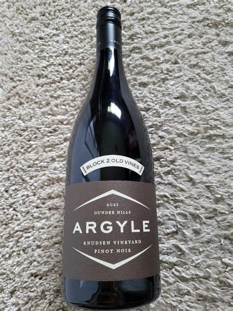 2021 Argyle Pinot Noir Block 2 Old Vines Knudsen Vineyard Usa Oregon