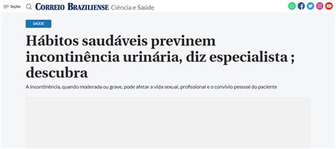 Sbu Sp Na M Dia Preven O Da Incontin Ncia Urin Ria Sbu Sp