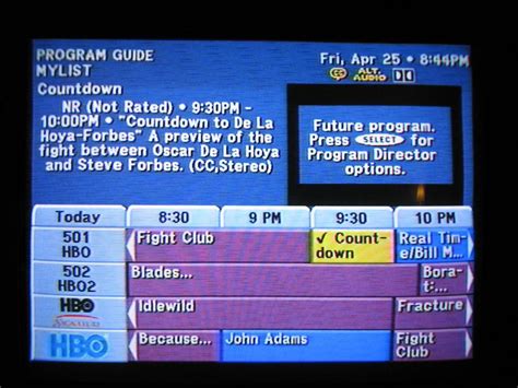 The Old Directv Guide I Remember Being A Kid And Changing The Color