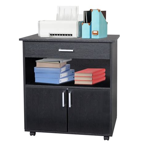 Zimtown Wood Filing Cabinet Office Drawers Compact Slim Portable File