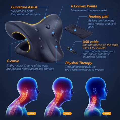 Almohada Con Dispositivo De Tracci N Cervical Para Alivio Del Dolor De