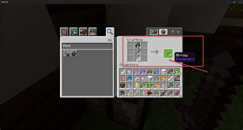 How to make a Minecraft arrow?