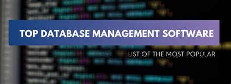 List Of Top Database Management Software • Webdatarocks